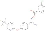 2-amino-1-aza-2-(4-(5-(trifluoromethyl)(2-pyridyloxy))phenyl)vinyl 3-chlorobenzoate