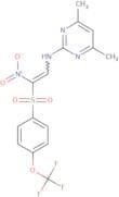 2-((4,6-dimethylpyrimidin-2-yl)amino)-1-nitro-1-((4-(trifluoromethoxy)phenyl)sulfonyl)ethene