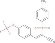 2-((4-methylphenyl)sulfonyl)-3-(4-(trifluoromethoxy)phenyl)prop-2-enenitrile