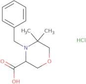 4-Benzyl-5,5-dimethylmorpholine-3-carboxylic acid hydrochloride