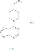 (1-{7H-Pyrrolo[2,3-d]pyrimidin-4-yl}piperidin-4-yl)methanamine dihydrochloride