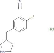 2-Fluoro-5-[(pyrrolidin-3-yl)methyl]benzonitrile hydrochloride