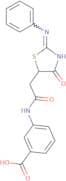 3-{2-[4-Oxo-2-(phenylamino)-4,5-dihydro-1,3-thiazol-5-yl]acetamido}benzoic acid