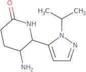 5-Amino-6-[1-(propan-2-yl)-1H-pyrazol-5-yl]piperidin-2-one