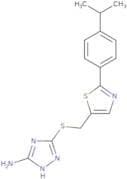 5-[({2-[4-(Propan-2-yl)phenyl]-1,3-thiazol-5-yl}methyl)sulfanyl]-4H-1,2,4-triazol-3-amine