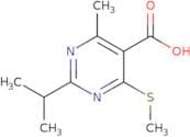 4-Methyl-6-(methylsulfanyl)-2-(propan-2-yl)pyrimidine-5-carboxylic acid