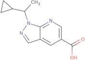 1-(1-Cyclopropylethyl)-1H-pyrazolo[3,4-b]pyridine-5-carboxylic acid