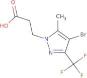 3-[4-Bromo-5-methyl-3-(trifluoromethyl)-1H-pyrazol-1-yl]propanoic acid