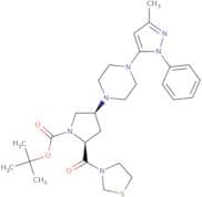 (2S,4S)-4-[4-(3-Methyl-1-phenyl-1H-pyrazol-5-yl)-1-piperazinyl]-2-(3-thiazolidinylcarbonyl)-1-pyrr…