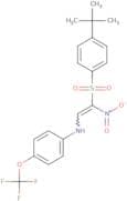 1-((4-(tert-butyl)phenyl)sulfonyl)-1-nitro-2-((4-(trifluoromethoxy)phenyl)amino)ethene