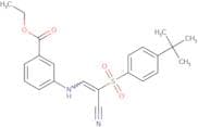 ethyl 3-((2-((4-(tert-butyl)phenyl)sulfonyl)-2-cyanovinyl)amino)benzoate