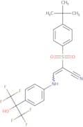 2-((4-(tert-butyl)phenyl)sulfonyl)-3-((4-(2,2,2-trifluoro-1-hydroxy-1-(trifluoromethyl)ethyl)pheny…