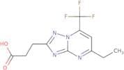 3-[5-Ethyl-7-(trifluoromethyl)-[1,2,4]triazolo[1,5-a]pyrimidin-2-yl]propanoic acid