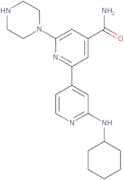 2′-(Cyclohexylamino)-6-(1-piperazinyl)[2,4′-bipyridine]-4-carboxamide