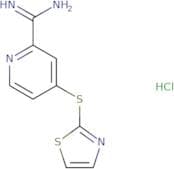 4-(1,3-Thiazol-2-ylsulfanyl)pyridine-2-carboximidamide hydrochloride