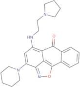 3-(1-Piperidinyl)-5-[[2-(1-pyrrolidinyl)ethyl]amino]-6H-anthra[1,9-cd]isoxazol-6-one