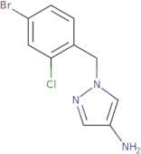 1-[(4-Bromo-2-chlorophenyl)methyl]-1H-pyrazol-4-amine