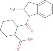 2-(2-Methyl-2,3-dihydro-1H-indole-1-carbonyl)cyclohexane-1-carboxylic acid