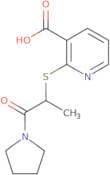 2-{[1-Oxo-1-(pyrrolidin-1-yl)propan-2-yl]sulfanyl}pyridine-3-carboxylic acid