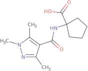 1-(Trimethyl-1H-pyrazole-4-amido)cyclopentane-1-carboxylic acid