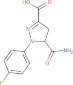 5-Carbamoyl-1-(4-fluorophenyl)-4,5-dihydro-1H-pyrazole-3-carboxylic acid