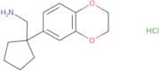 [1-(2,3-Dihydro-1,4-benzodioxin-6-yl)cyclopentyl]methanamine hydrochloride