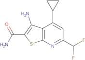 3-Amino-4-cyclopropyl-6-(difluoromethyl)thieno[2,3-b]pyridine-2-carboxamide