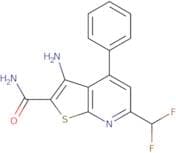 3-Amino-6-(difluoromethyl)-4-phenylthieno[2,3-b]pyridine-2-carboxamide