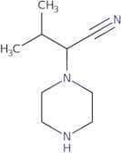 3-Methyl-2-(piperazin-1-yl)butanenitrile