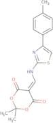 2,2-dimethyl-5-(((4-(4-methylphenyl)(2,5-thiazolyl))amino)methylene)-1,3-dioxane-4,6-dione