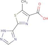 5-Methyl-2-(4H-1,2,4-triazol-3-yl)-1,3-thiazole-4-carboxylic acid