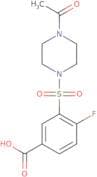 3-[(4-Acetylpiperazin-1-yl)sulfonyl]-4-fluorobenzoic acid