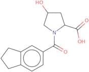 1-(2,3-Dihydro-1H-indene-5-carbonyl)-4-hydroxypyrrolidine-2-carboxylic acid