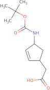 2-[(1S,4S)-4-{[(tert-Butoxy)carbonyl]amino}cyclopent-2-en-1-yl]acetic acid