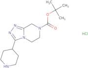 tert-Butyl 3-(piperidin-4-yl)-5H,6H,7H,8H-[1,2,4]triazolo[4,3-a]pyrazine-7-carboxylate hydrochlori…