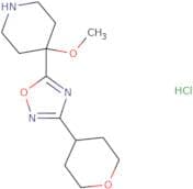 4-Methoxy-4-[3-(oxan-4-yl)-1,2,4-oxadiazol-5-yl]piperidine hydrochloride