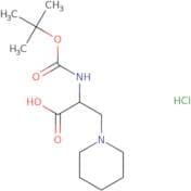 2-{[(tert-Butoxy)carbonyl]amino}-3-(piperidin-1-yl)propanoic acid hydrochloride