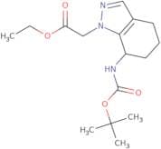 Ethyl 2-(7-{[(tert-butoxy)carbonyl]amino}-4,5,6,7-tetrahydro-1H-indazol-1-yl)acetate