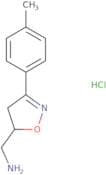 [3-(4-Methylphenyl)-4,5-dihydro-1,2-oxazol-5-yl]methanamine hydrochloride
