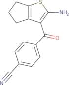 4-{2-Amino-4H,5H,6H-cyclopenta[b]thiophene-3-carbonyl}benzonitrile