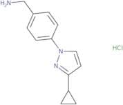 [4-(3-Cyclopropyl-1H-pyrazol-1-yl)phenyl]methanamine hydrochloride