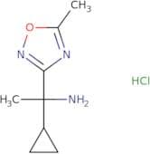 1-Cyclopropyl-1-(5-methyl-1,2,4-oxadiazol-3-yl)ethan-1-amine hydrochloride