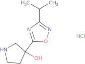 3-[3-(Propan-2-yl)-1,2,4-oxadiazol-5-yl]pyrrolidin-3-ol hydrochloride