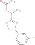 1-[3-(3-Fluorophenyl)-1,2,4-oxadiazol-5-yl]ethyl acetate