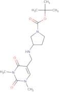 tert-Butyl 3-{[(1,3-dimethyl-2,4-dioxo-1,2,3,4-tetrahydropyrimidin-5-yl)methyl]amino}pyrrolidine-1…