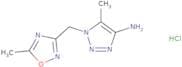 5-Methyl-1-[(5-methyl-1,2,4-oxadiazol-3-yl)methyl]-1H-1,2,3-triazol-4-amine hydrochloride