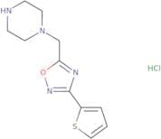 1-{[3-(Thiophen-2-yl)-1,2,4-oxadiazol-5-yl]methyl}piperazine hydrochloride