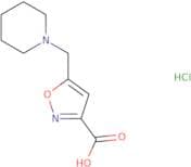 5-(Piperidin-1-ylmethyl)-1,2-oxazole-3-carboxylic acid hydrochloride