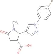 2-[1-(4-Fluorophenyl)-1H-pyrazol-4-yl]-1-methyl-5-oxopyrrolidine-3-carboxylic acid