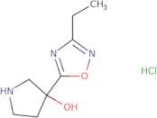3-(3-Ethyl-1,2,4-oxadiazol-5-yl)pyrrolidin-3-ol hydrochloride